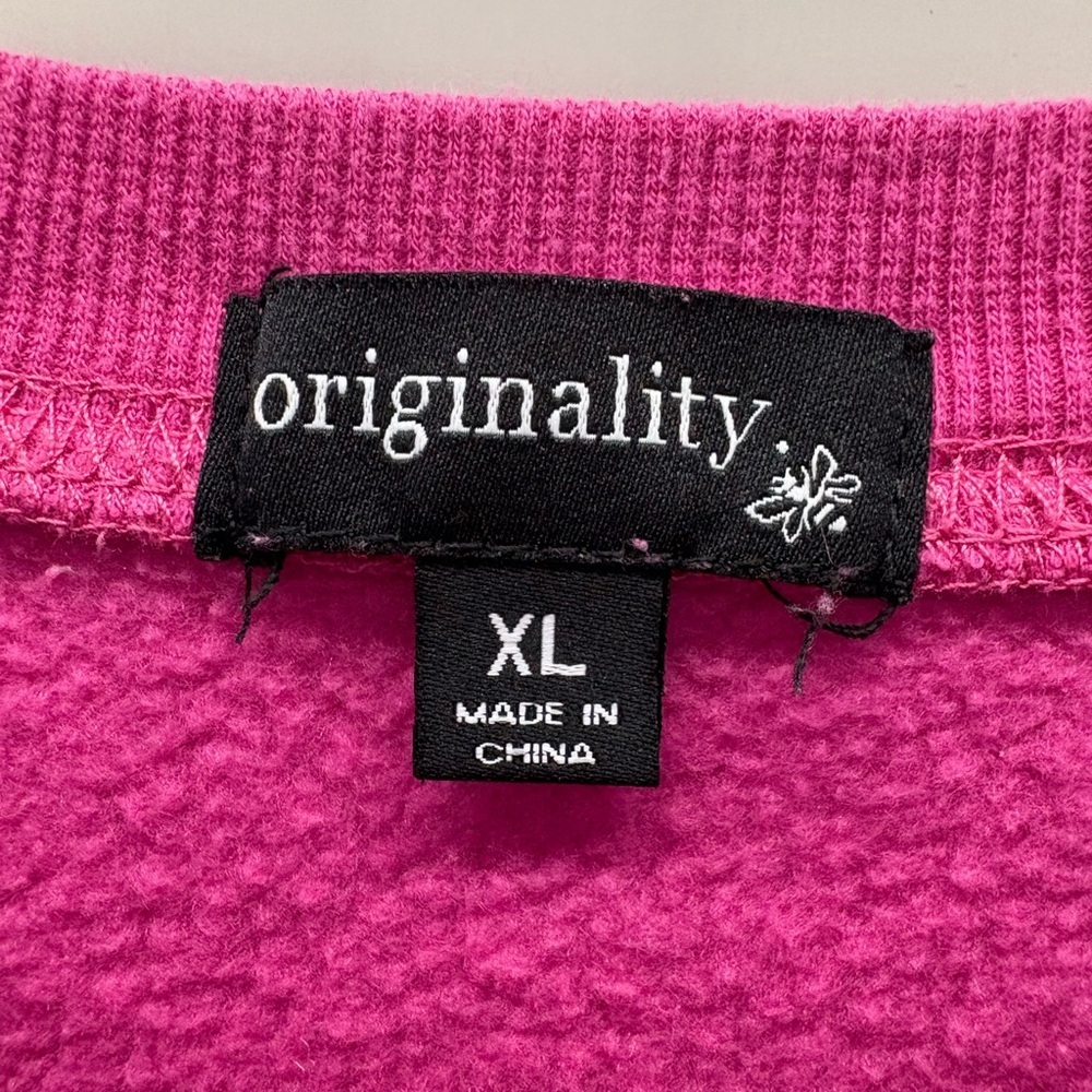 Vibrant Pink Originality Sweatshirt - Picture 2 of 3
